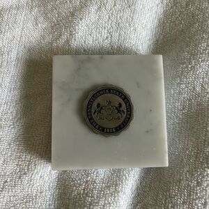 Marble Paper Weight with Pennsylvania State University Emblem